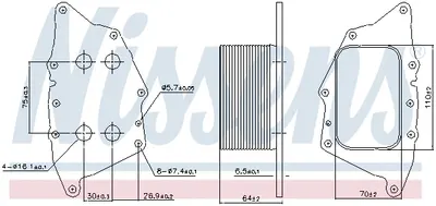 Radiator ulei termoflot potrivit BMW Seria 1 (F20), 1 (F21), 2 (F45), 2 GRAN TOURER (F46), I8 (I12), I8 (I15), X1 (F48), X2 (F39); MINI (F55), (F56), (F57), CLUBMAN (F54), COUNTRYMAN (F60) 1.2-2.0 09.