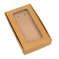 Cutie kraft pentru bijuterii cu fereastră transparentă (set 50 buc) - Default Title