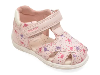 Sandale GEOX roz, B556FB, din piele ecologica