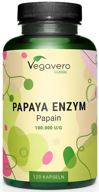 Papaya Enzym Papain, 120 capsule, Vegavero