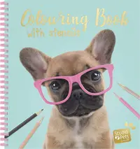 Carte de colorat cu autocolante și șabloane Studio Pets - Freddy