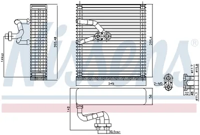 Evaporator aer conditionat potrivit CHEVROLET CRUZE; OPEL INSIGNIA A, INSIGNIA A COUNTRY, MERIVA B; SAAB 9-5 1.3D-2.8 07.08