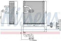 Evaporator aer conditionat potrivit CHEVROLET CRUZE; OPEL INSIGNIA A, INSIGNIA A COUNTRY, MERIVA B; SAAB 9-5 1.3D-2.8 07.08-