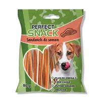 Hrana complementara pentru caini, Perfect Snack, sandwich de somon, 80 g