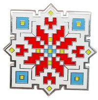 Insigna metalică GloryArt - Broderie tradițională bulgărească