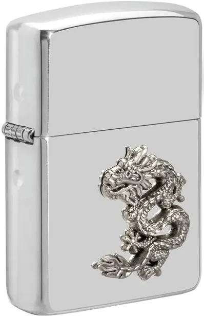 Brichetă Zippo Collectable - Chinese Dragon Sterling Silver Emblem