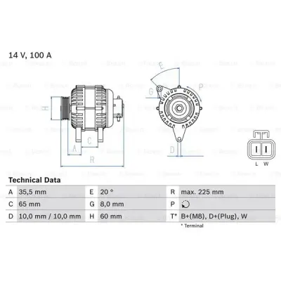Generator/alternator BOSCH 0 986 043 981