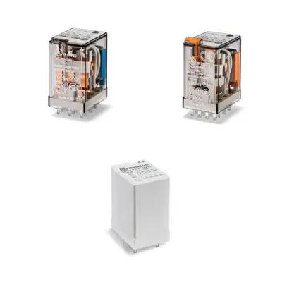 Releu de uz general miniaturizat - 4 contacte, 7 A, C (contact comutator), 60 V, Standard, C.C., AgNi + Au, Fișabil, Niciuna