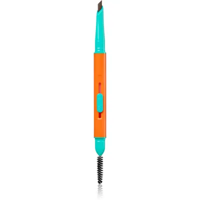 Trouble Maker Feral Brow Blade creion pentru sprancene perie 2 in 1 culoare Dark Brown 0.12 g