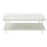Măsuță de cafea gri deschis din metal 55x110 cm Yuba – Unique Furniture