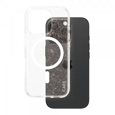 Husa MagSafe pentru Apple iPhone 16 Pro, PanzerGlass, Care Urban Combat Star Lit, Transparenta Alba