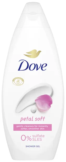 Dove Essential Care Gel de duș Petal Soft, 250 ml