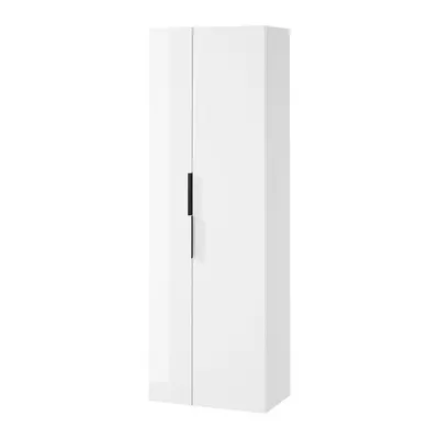 Dulap baie suspendat Cersanit City, 2 usi, 180 cm, alb