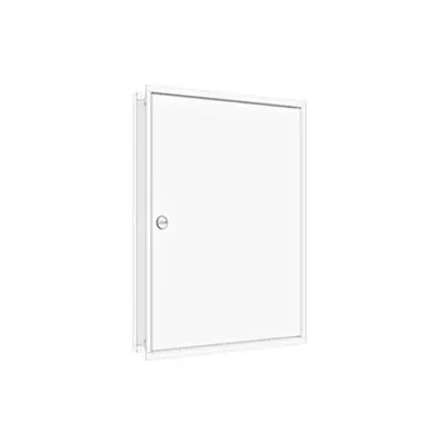 Flush-mounted frame flat + door 3-18, 3-part system, 100mm