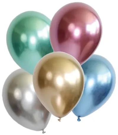 Balonașe Em Art - metalice, multicolore (10 buc.)