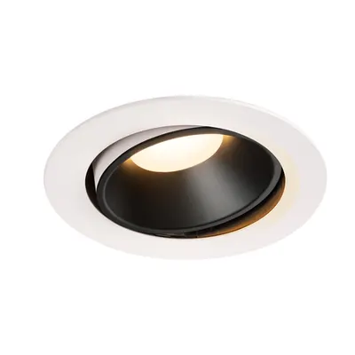 Spot incastrat, NUMINOS MOVE XL Ceiling lights, white Indoor LED recessed ceiling light black/white 3000K 55° rotating and pivoting