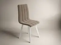 Scaun Karma Tapitat Cappuccino Alb