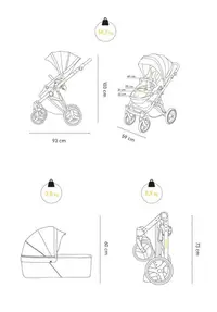 Carucior 2 in 1 Oslo+ Onyx Skiddou Negru