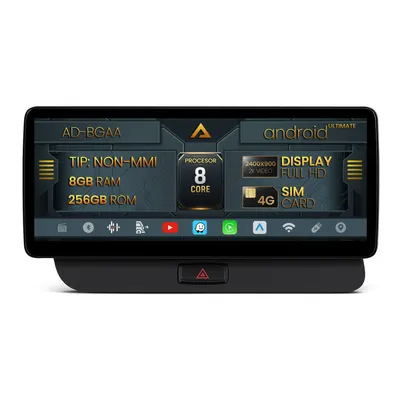 Navigatie Audi Q5 (2009-2017), Concert Symphony, Android 13, MB-Octacore, 8GB RAM + 256GB ROM, 12.3 Inch - AD-BGAA10008L+AD-BGRKITQ5001