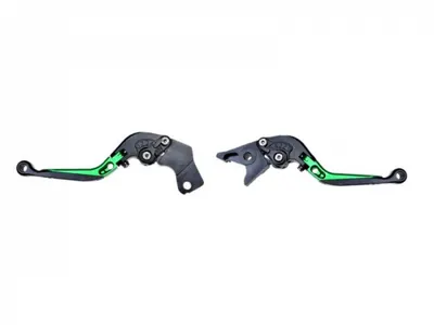 Set 2 manete frana si ambreiaj reglabile si rabatabile Suzuki SV650 99-09 V-Strom 04-10, culoare verde