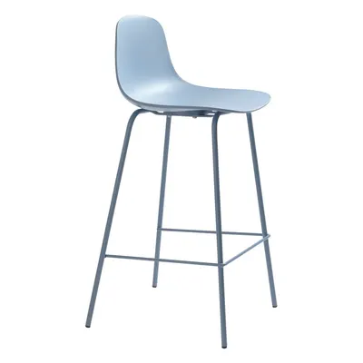 Scaun de bar albastru deschis din plastic (înălțime șezut 67,5 cm) Whitby – Unique Furniture