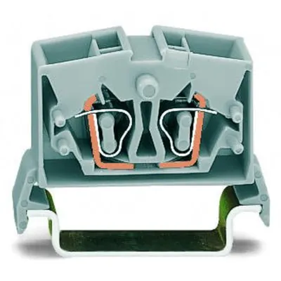 4-conductor miniature through terminal block; 2.5 mm²; with test option; center marking; for DIN-rail 35 x 15 and 35 x 7.5; CAGE CLAMP®; 2,50 mm²; orange