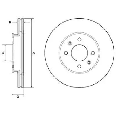 Disc frana DELPHI BG4744C