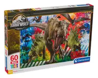 Puzzle Clementoni din 60 XXL de piese - lumea jurasica