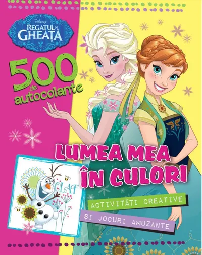 Disney. Regatul de gheață. Lumea mea în culori. 500 de autocolante
