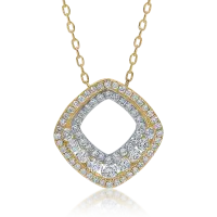 Lant cu pandantiv din aur galben cu diamante de 0.52ct