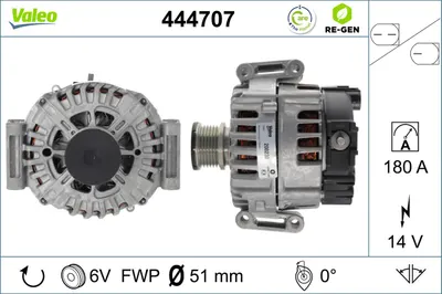 Alternator (14V, 180A, reconditionat) potrivit MERCEDES SPRINTER 3,5-T (B906), SPRINTER 3-T (B906), SPRINTER 4,6-T (B906), SPRINTER 5-T (B906), VIANO (W639) 1.8-3.0D 09.03