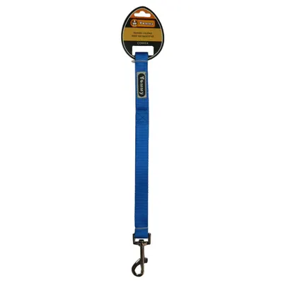 Lesa textila, albastra, pentru caini de talie medie, latime 20 mm, lungime 1.2 m