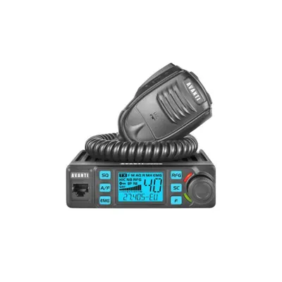 Statie CB AVANTI Delta PRO, SQL-ASQ, voltaj 12/24V, VOX, Roger Beep, RF Gain, Multi-color