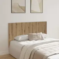 vidaXL Tăblie de pat cu LED, stejar artizanal, 160x1,5x80 cm, lemn