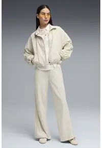 Pantaloni de trening ampli cu talie ajustabila Her - Bej