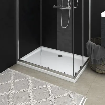 Gossi cadita de dus dreptunghiulara din abs, alb, 80x110 cm
