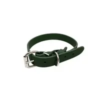 Zgarda din piele simplă - Verde - 55 cm / 25 mm