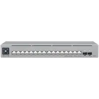 Ubiquiti 16-port, Layer 3 Etherlighting switch with 2.5 GbE, PoE++ output, and versatile mounting options, 4x 2.5 GbE PoE++ port
