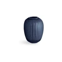 Vază din gresie Kähler Design Hammershoi, înălțime 10 cm, albastru închis