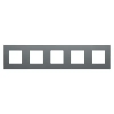 Placa Ornament Dahlia - in Technopolymer - 5 Modul Horizontal/vertical - Dark Grey