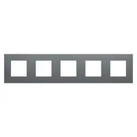 Placa Ornament Dahlia - in Technopolymer - 5 Modul Horizontal/vertical - Dark Grey