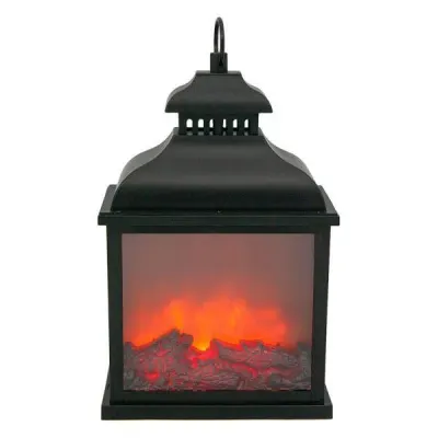 Felinar decorativ, model semineu, 25x15x39 cm, negru