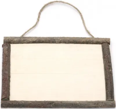 Semn din lemn Em Art- Panou publicitar cu frânghie, 200 x 155 mm