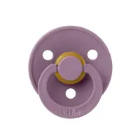 Suzeta din latex cu tetina rotunda 0 luni+ Colour Mauve, 1 bucata, Bibs