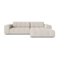 Colțar crem cu tapițerie din chenille (cu colț pe partea dreaptă/cu șezlong) Chicago – Cosmopolitan Design