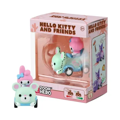 Figurina cu vehicul, Yume, Hello Kitty and Friends, Zoom Hero S1, My Melody