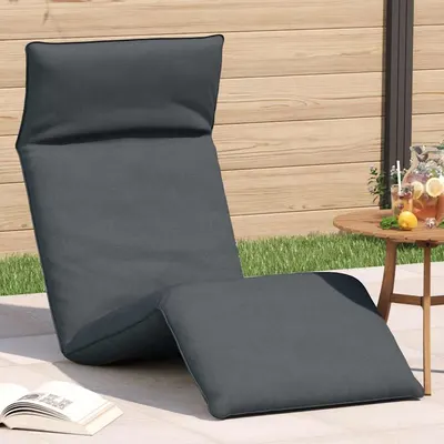 Gossi sezlong pliabil antracit 175x54x8,5 cm tesatura oxford