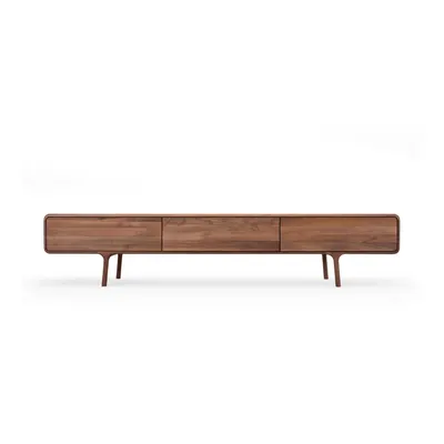 Comodă TV maro din lemn de nuc 220x45x45 cm Fawn – Gazzda