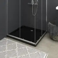 Gossi cadita de dus dreptunghiulara din abs, negru, 80x90 cm