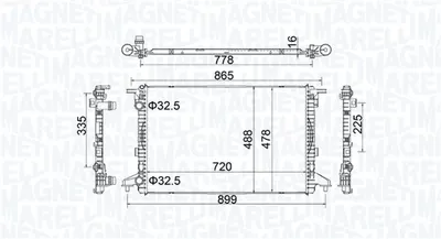 Radiator racire motor potrivit AUDI A4 ALLROAD B9, A4 B9, A5, A6 C8 1.4-2.0H 05.15